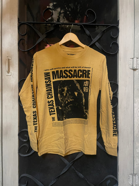 THE TEXAS CHAINSAW MASSACRE ロングスリーブTシャツ THE TEXAS CHAIN SAW MASSACRE Long Sleeve Tee – GODSTEETH